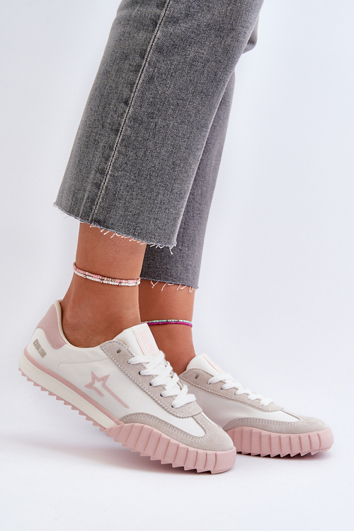 Низькі жіночі кросівки Big Star NN274868 Рожеві