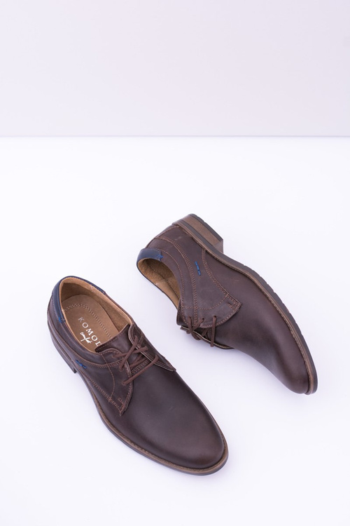 Чоловічі шкіряні напівчоботи видимі коричневі Santiago