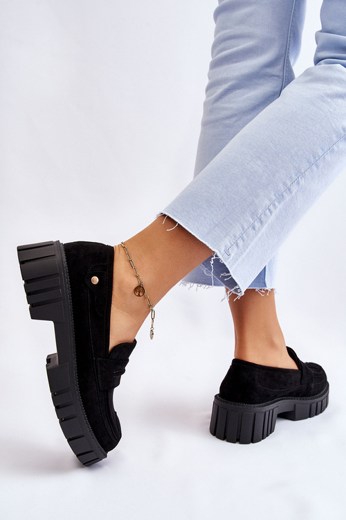 Жіночі замшеві туфлі чорні Fiorell