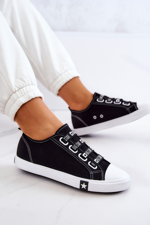 Жіночі кросівки зі шнурком BIG STAR HH274098 Чорні