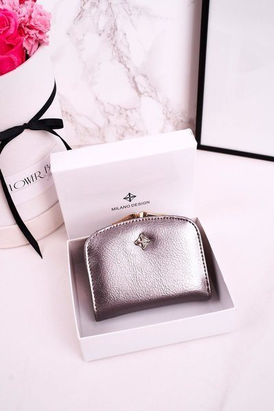 Маленький жіночий гаманець на гачку MILANO Silver
