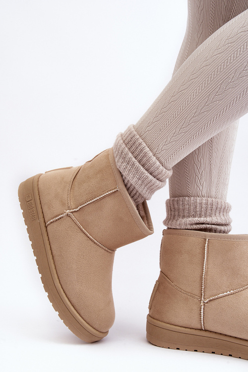 Жіночі зимові черевики з хутряною підкладкою, бежевий Big Star MM274160