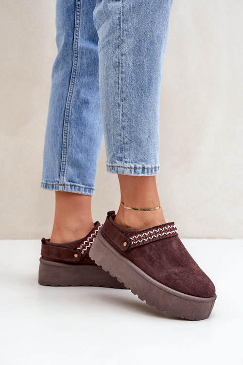 Снігоступи З Декоративною Вишивкою Шоколадні Selithria