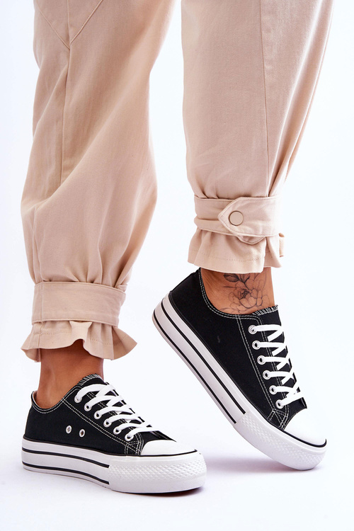 Жіночі кросівки на масивній платформі Black Ember