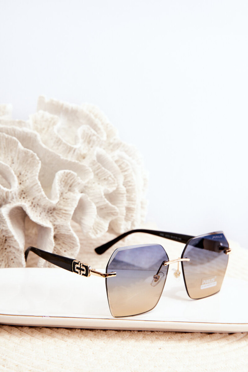 Жіночі сонцезахисні окуляри з УФ-фільтром чорно-золоті