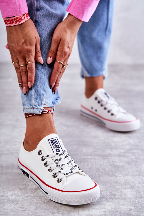 Жіночі шкіряні кросівки Big Star KK274095 Білі