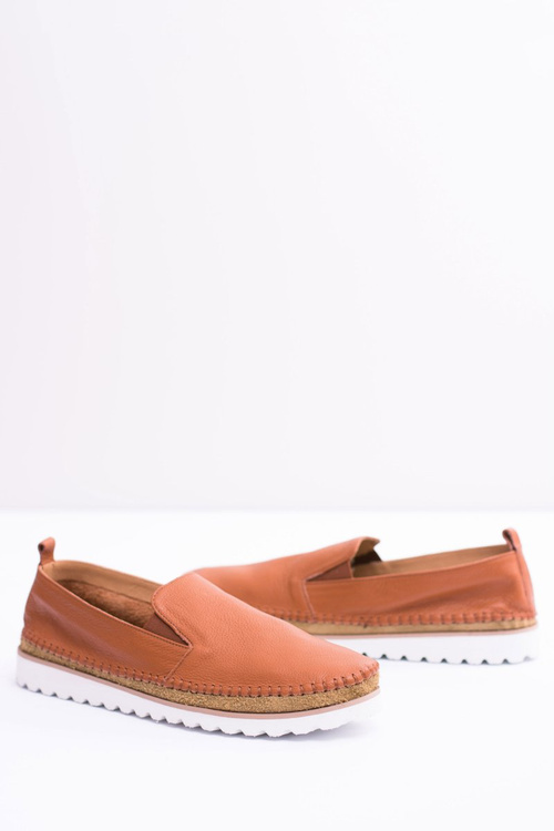 Коричневі чоловічі шкіряні мокасини Perlugo