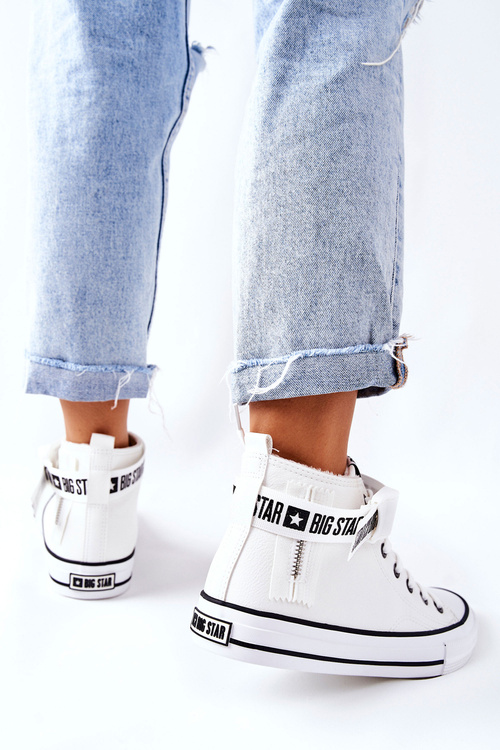 Кросівки на високих підборах Big Star GG274027 Білі