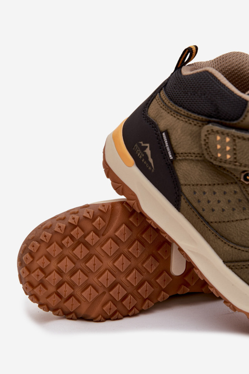 Дитяче туристичне взуття на липучці темно-зелені Pavisse