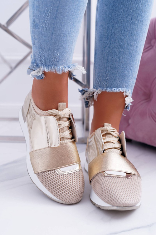 Жіноче золоте спортивне взуття Lu Boo Madoni