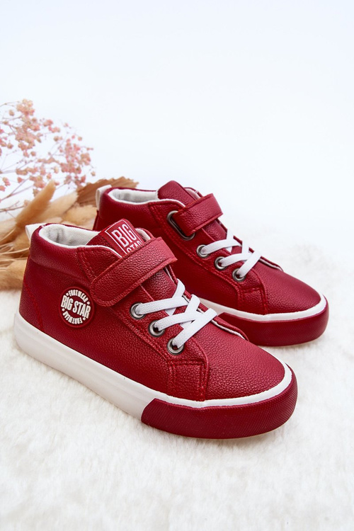 Дитячі шкіряні кросівки Big Star EE374004 Red