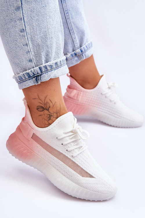 Білі та рожеві бостонські кросівки Ombre