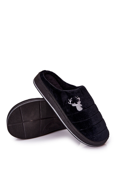 Чоловічі ватні тапочки Black Ronny