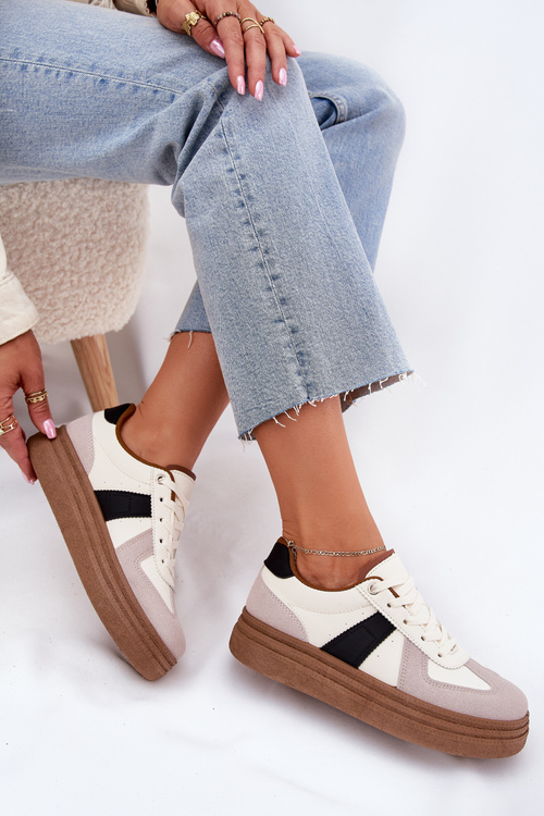 Жіночі Кросівки На Платформі Бежеві Довина