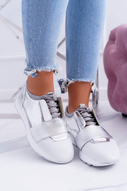 Жіноче срібне спортивне взуття Lu Boo Madoni