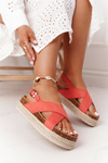 Босоніжки на корковій платформі Big Star FF274A129 Coral