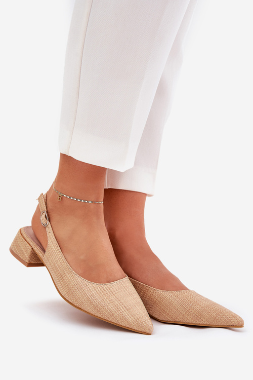 В'язані Жіночі Сандалі На Ніжному Каблуці Бежеві Jorela