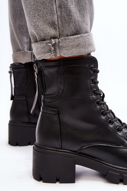 Жіночі м'які ботильйони Workery на блискавці чорного кольору Evrarda