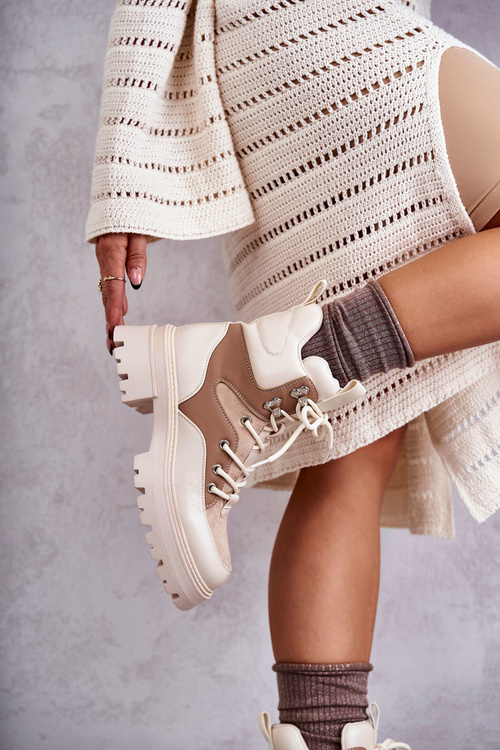 Теплі черевики Trappers Бежево-коричневі Settimo