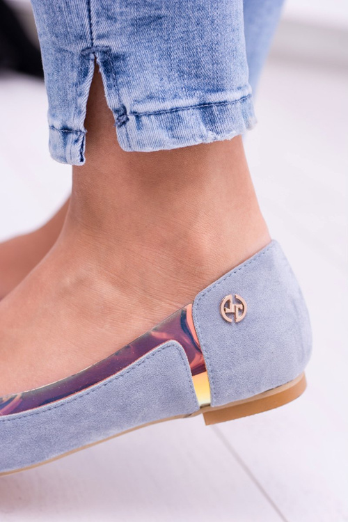 Сині прозорі голографічні балерини Lu Boo Lison