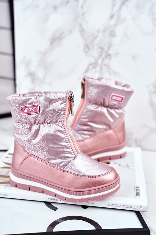 Жіночі снігові черевики теплі з натуральної вовни рожеві бульбашки