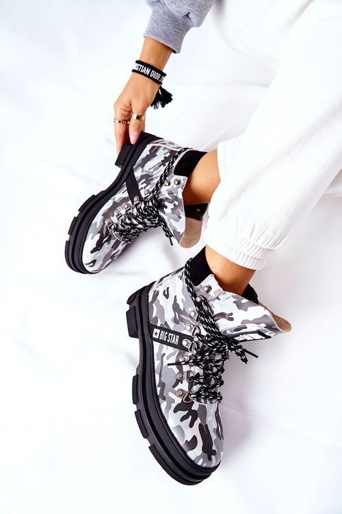 Шкіряні туристичні черевики Big Star II274368 Moro Black