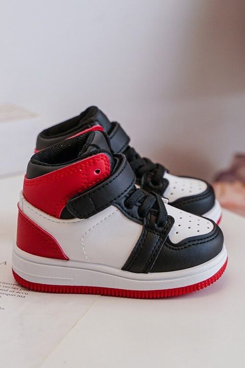 Високе дитяче спортивне взуття Біло-червоний Teredite