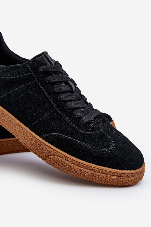 Чоловічі низькі кросівки з екошкіри Big Star NN174284 Чорні