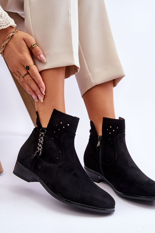 Жіночі замшеві чоботи на блискавці Black Belliano