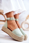 Босоніжки на еспадрільях зелені Lillian