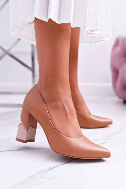 Жіночі шкіряні туфлі Laura Messi 1979 Camel