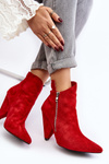 Асиметричні чоботи на підборах Lu Boo Red
