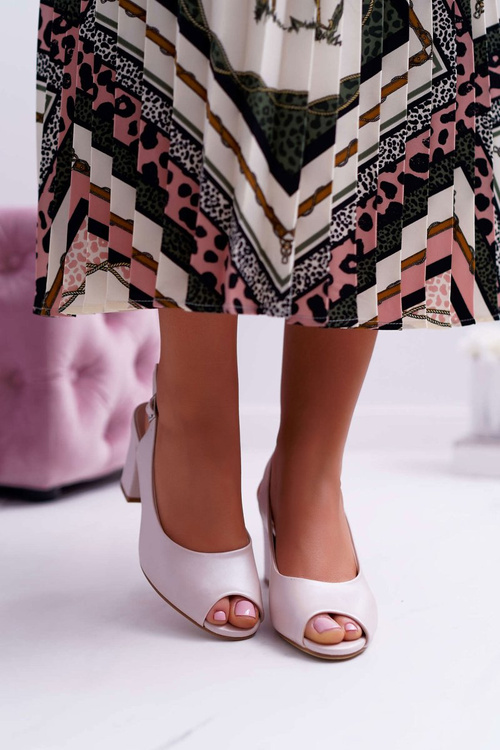 Жіночі босоніжки Sergio Leone на шпильці SK765 Pink Pearl Vime