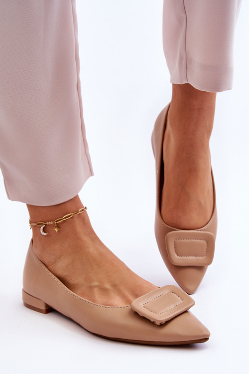 Класичні балетки з декором Beige Rivea