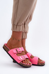 Жіночі сліпони з пробкової підошви, неоново-рожеві босоніжки Cortina