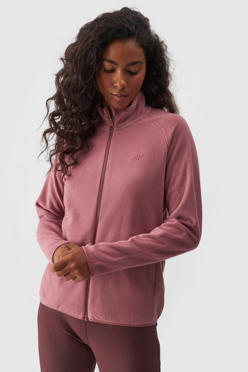 Жіночий звичайний фліс з коміром-стійкою 4F 4FWMM00TFLEF294-53S Рожевий