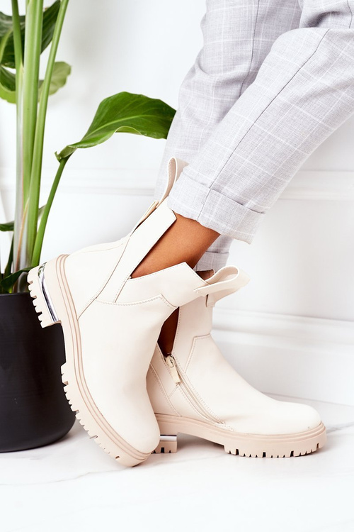 Утеплені черевики челсі бежеві Rock It