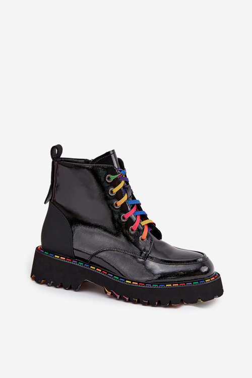 Шкіряні лаковані жіночі черевики Artiker 57C0064 Чорні