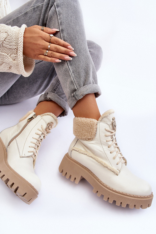 Жіночі шкіряні черевики Trapper Cream Vergo