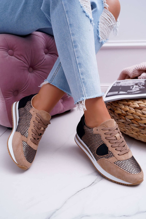 Жіночі спортивні черевики бежеві Mundo