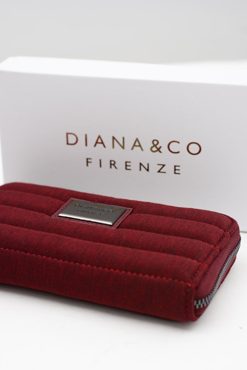Великий жіночий бордовий гаманець DIANA&CO