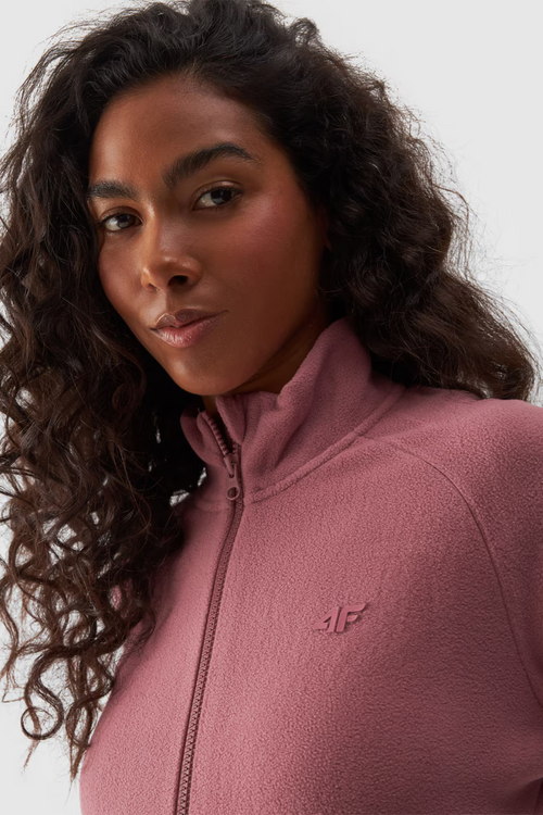 Жіночий звичайний фліс з коміром-стійкою 4F 4FWMM00TFLEF294-53S Рожевий