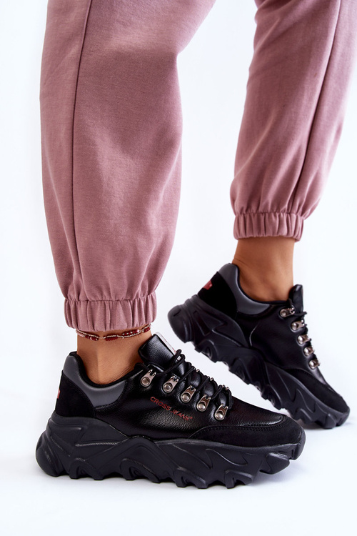 Жіночі кросівки на платформі Cross Jeans KK2R4073C Чорні