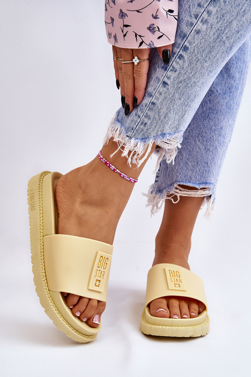 Жіночі тапочки Big Star LL274427 Жовті