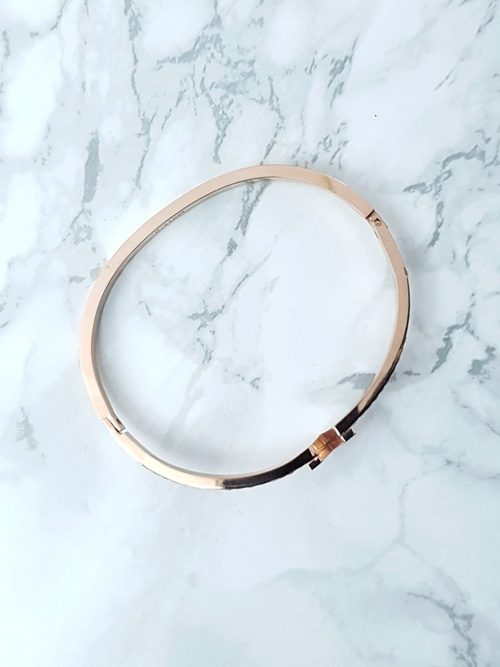 Жіночий сталевий браслет Zirconia Pink Gold Milo