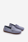 Чоловічі замшеві мокасини темно-сині Wesley