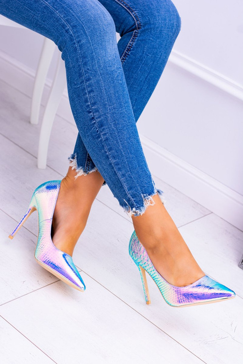 Lu Boo Pink Iridescent Mylenn Stilettos