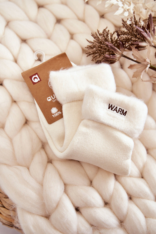 Шкарпетки жіночі теплі білі теплі