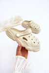 Дитячі поролонові тапочки Crocs Beige Cloudy