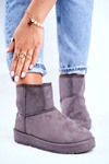 Жіночі теплі зимові черевики Suede Big Star Grey GG274558